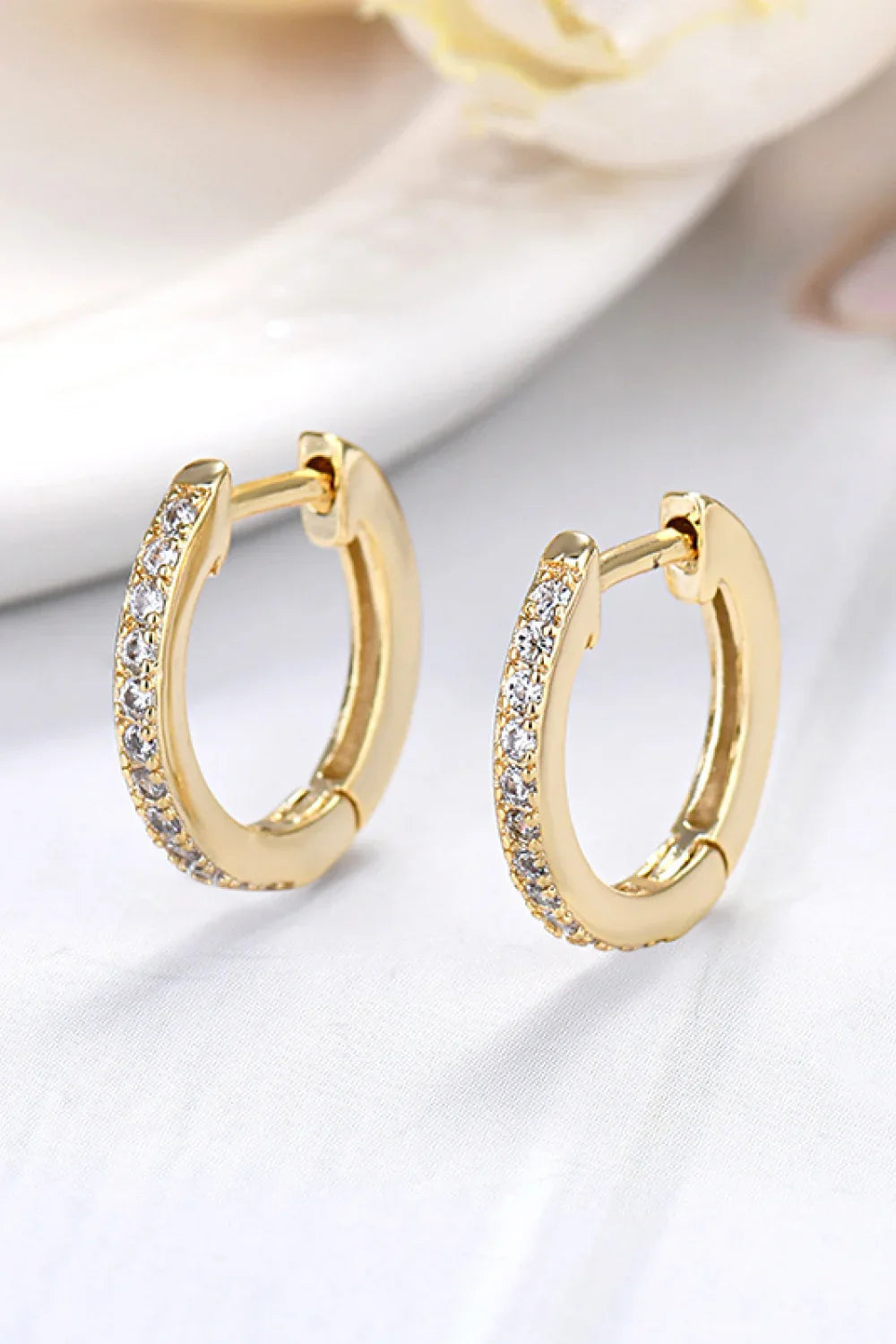 Moissanite 925 Sterling Silver Huggie Earrings - VAleG