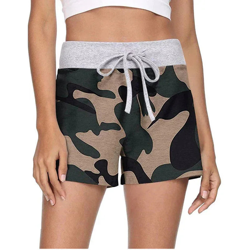 Women's Summer Home Leopard Print Casual Shorts - VAleG