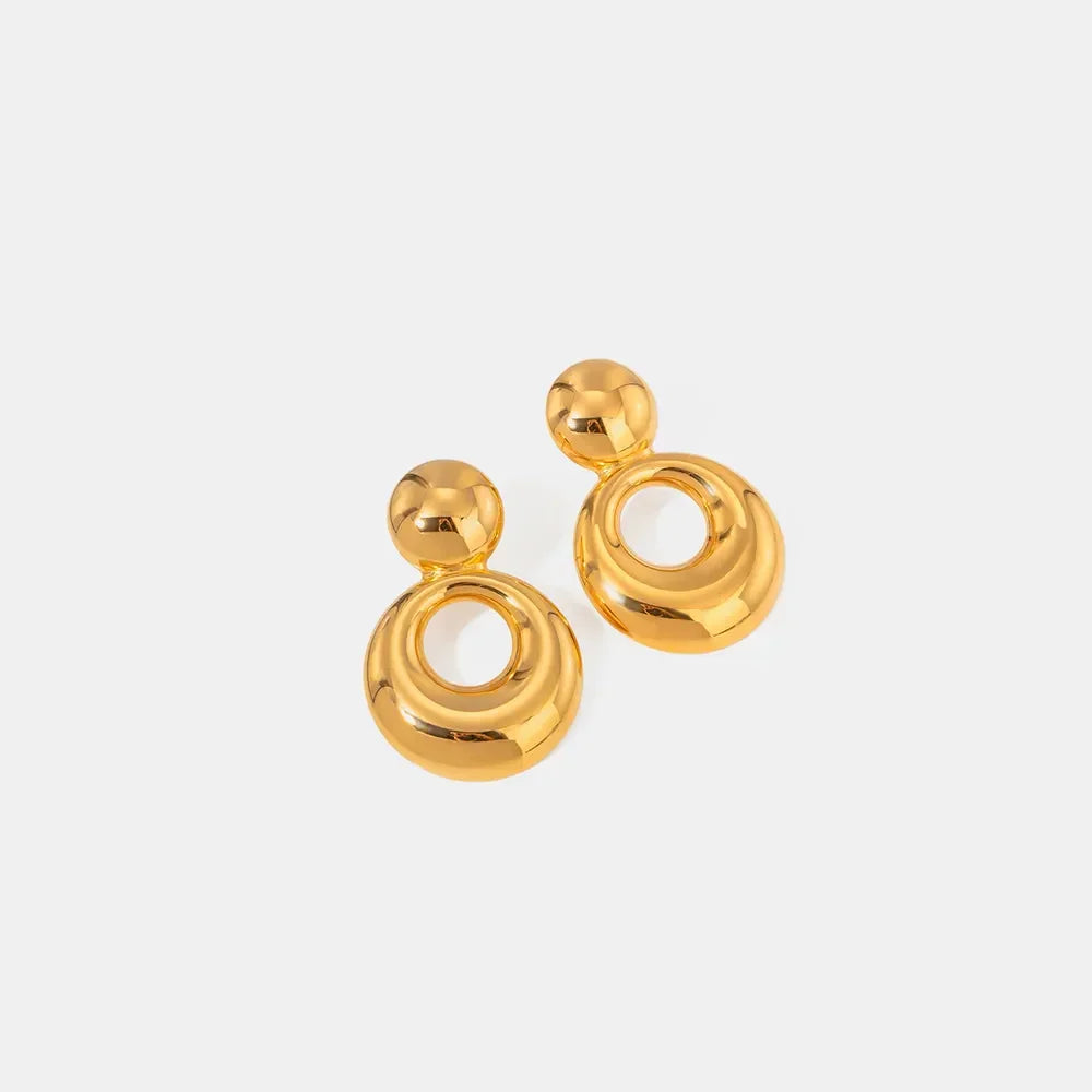 18K Gold-Plated Cutout Earrings - VAleG