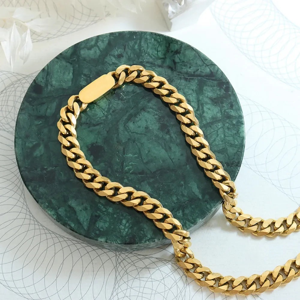 18K Gold-Plated Chain Necklace - VAleG