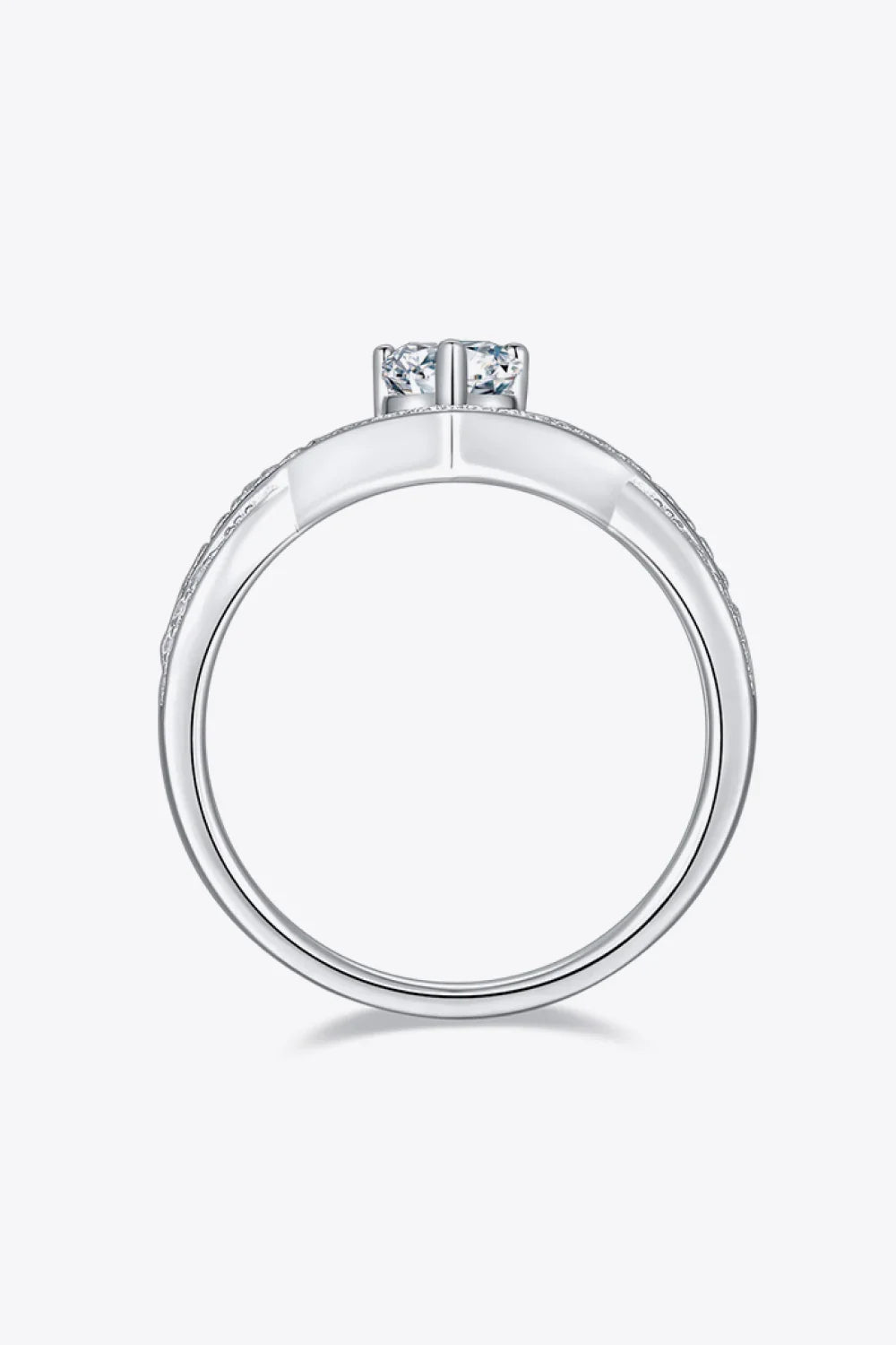 1 Carat Moissanite Teardrop 925 Sterling Silver Ring - VAleG