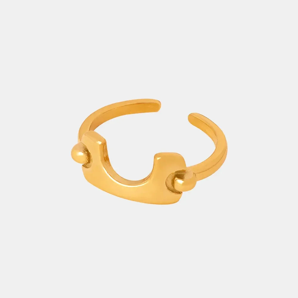 18K Gold-Plated Irregular Open Ring - VAleG