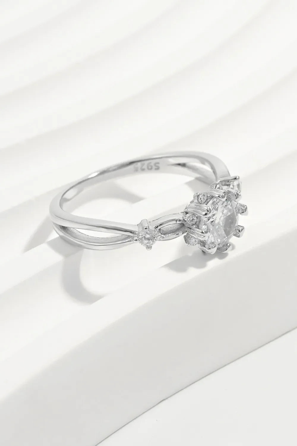 925 Sterling Silver Inlaid Zircon Ring - VAleG