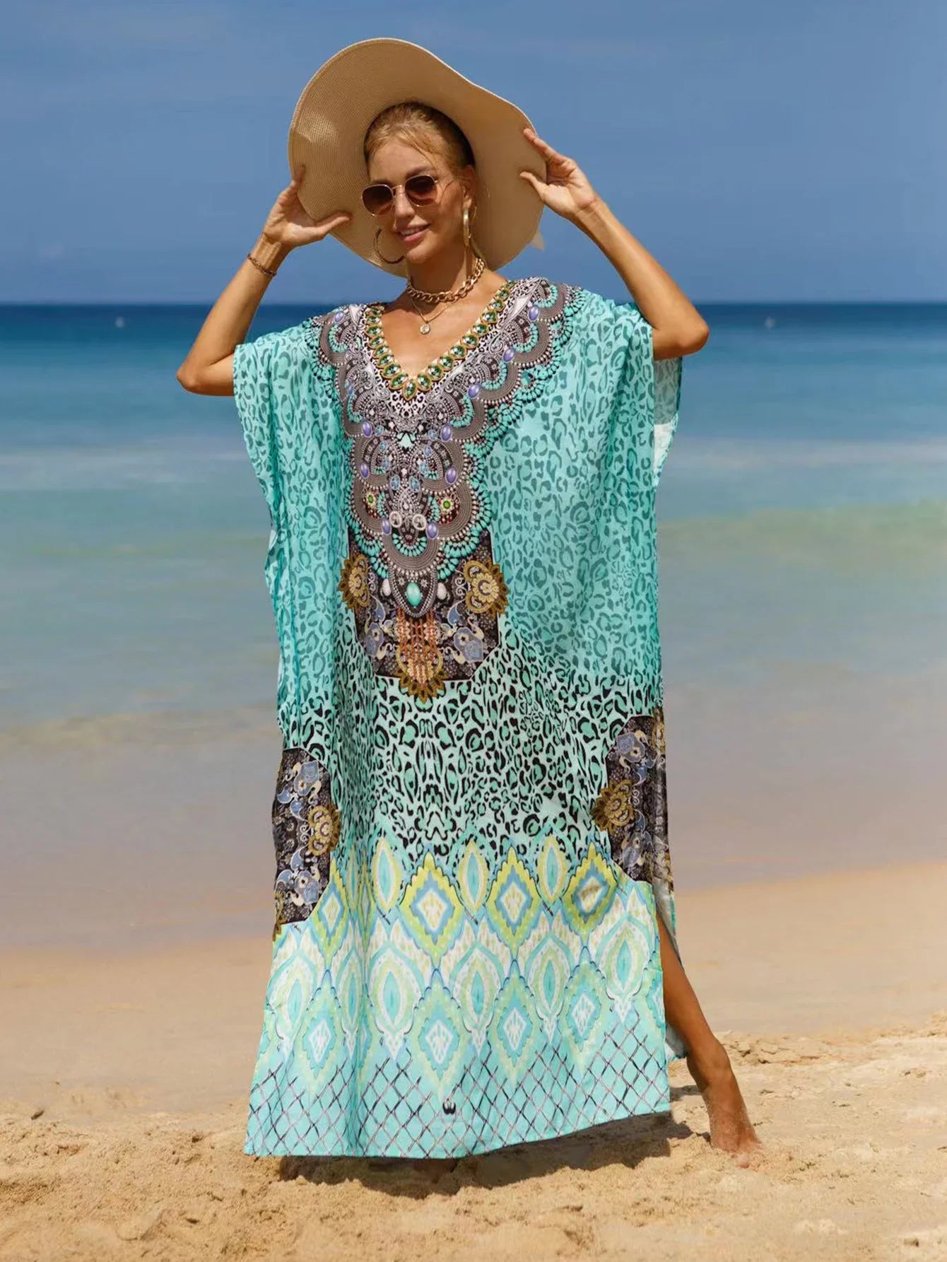 19 Colors Beach Cover-up Bohemian Beach Dress Plus Size - VAleG