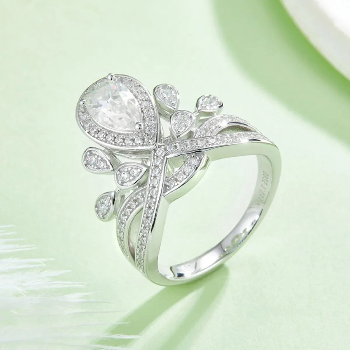 1 Carat Moissanite 925 Sterling Silver Ring - VAleG