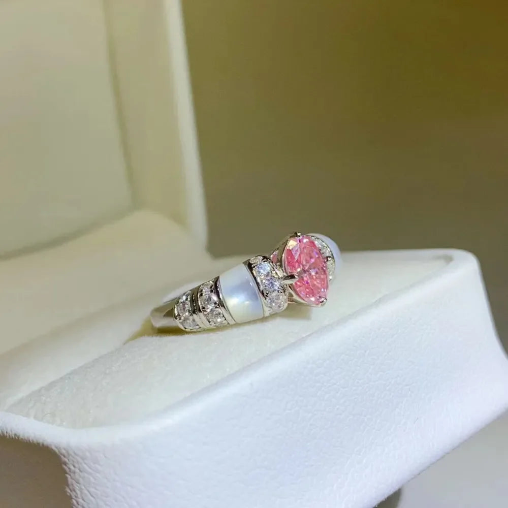 1 Carat Moissanite 925 Sterling Silver Ring - VAleG
