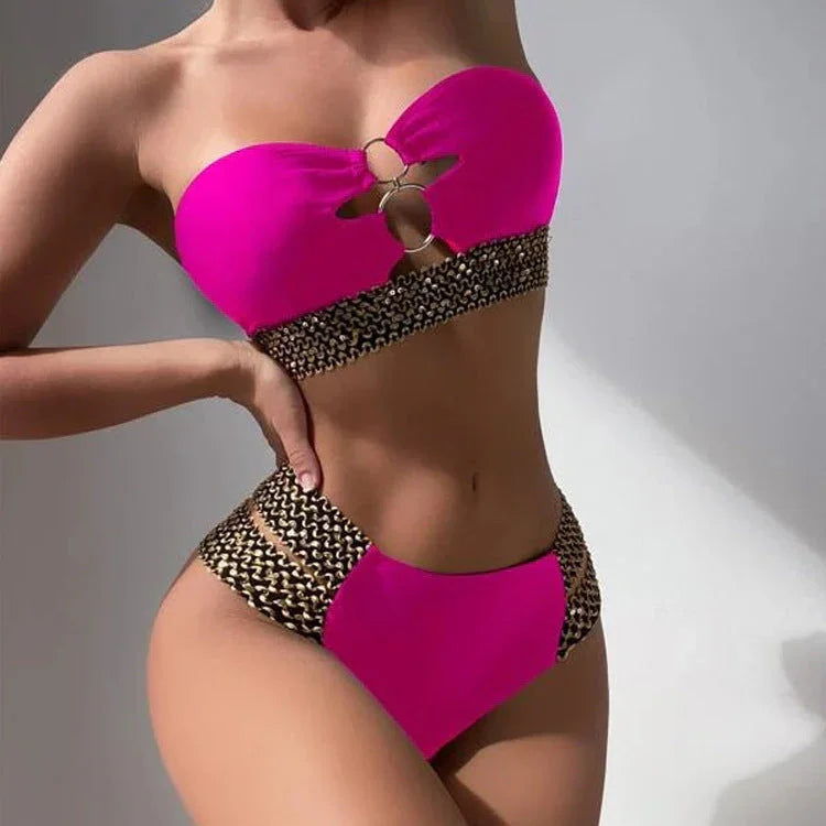 Hollow Beach Bikini Split Swimsuit Girl - VAleG
