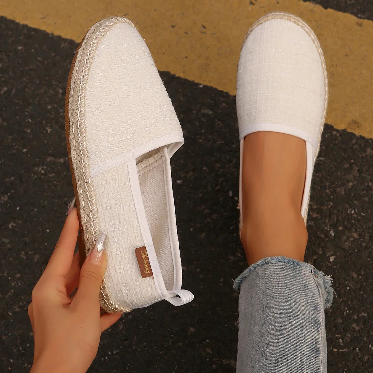 Simple Comfort And Casual Rope Bottom Fisherman Shoes - VAleG