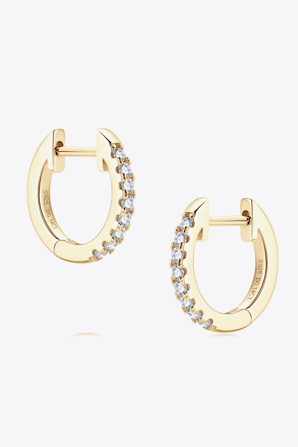 Moissanite 925 Sterling Silver Huggie Earrings - VAleG