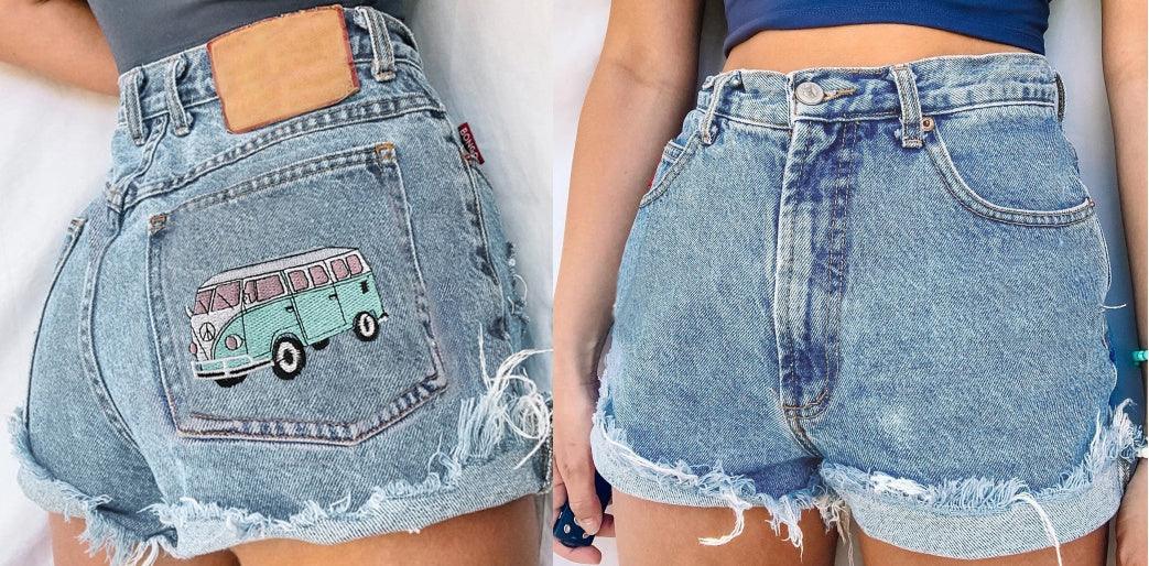 Casual Temperament Denim Rotten Edge High Waist Washed Shorts - VAleG