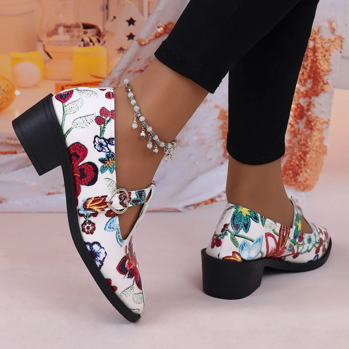 Women's Vintage Mary Jane Leather Shoes - VAleG
