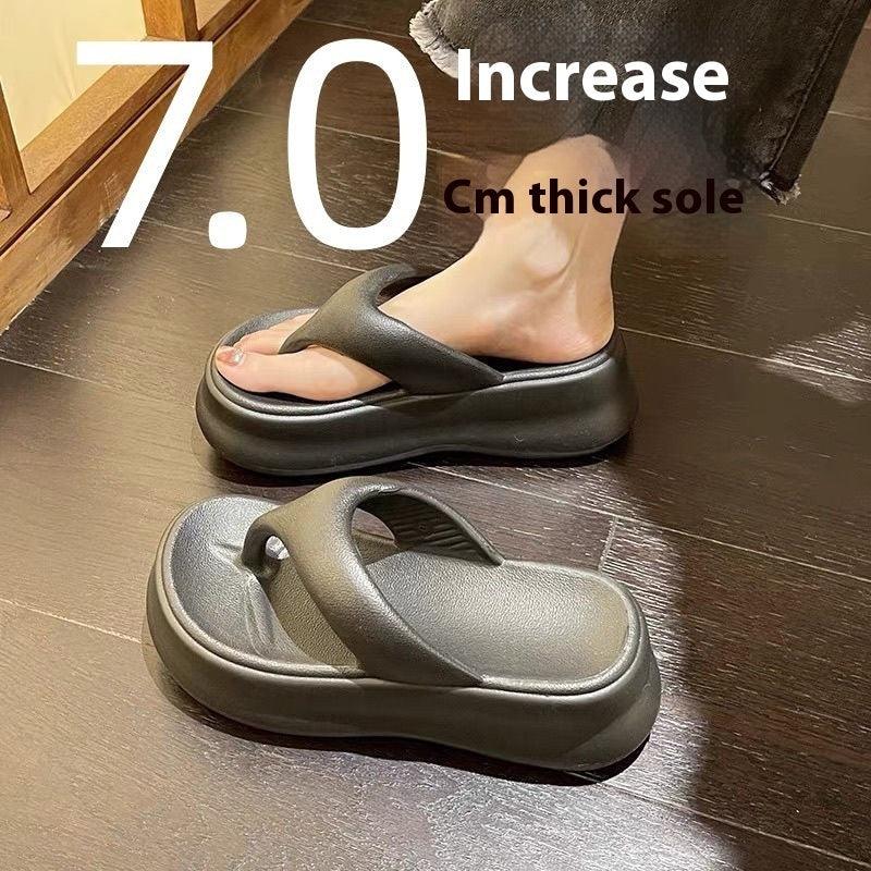 Non-slip Height-increasing Thick-soled Eva Flip-flops Women's Slippers - VAleG