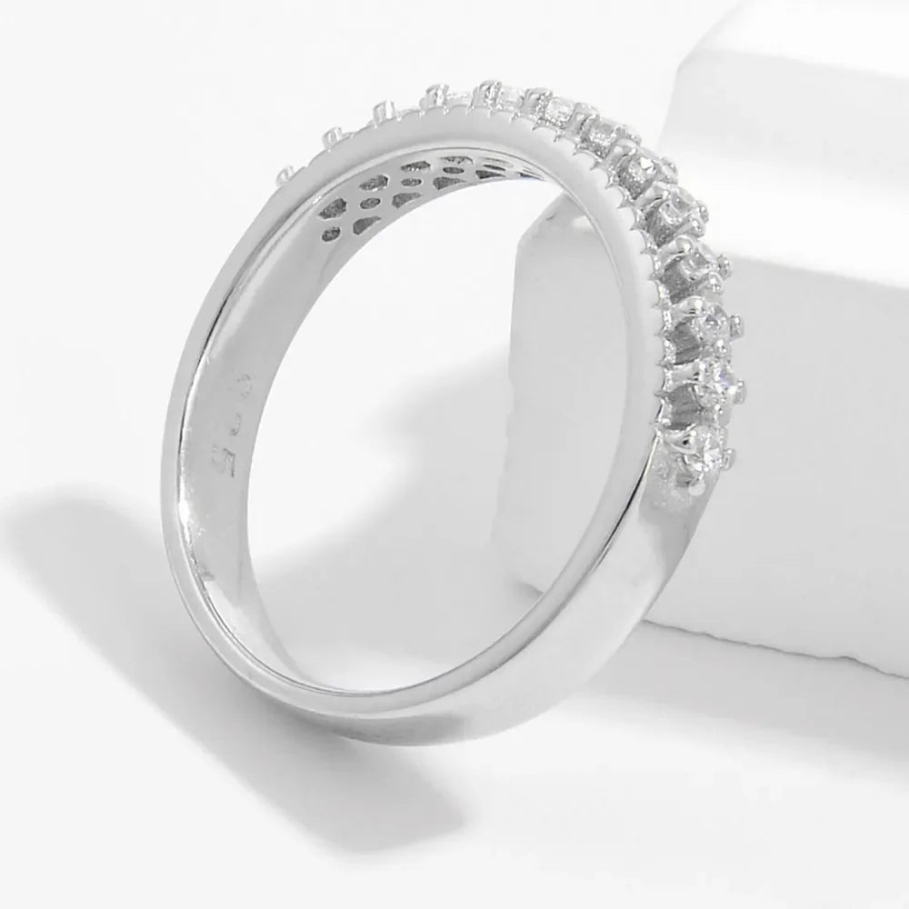 925 Sterling Silver Inlaid Zircon Ring - VAleG