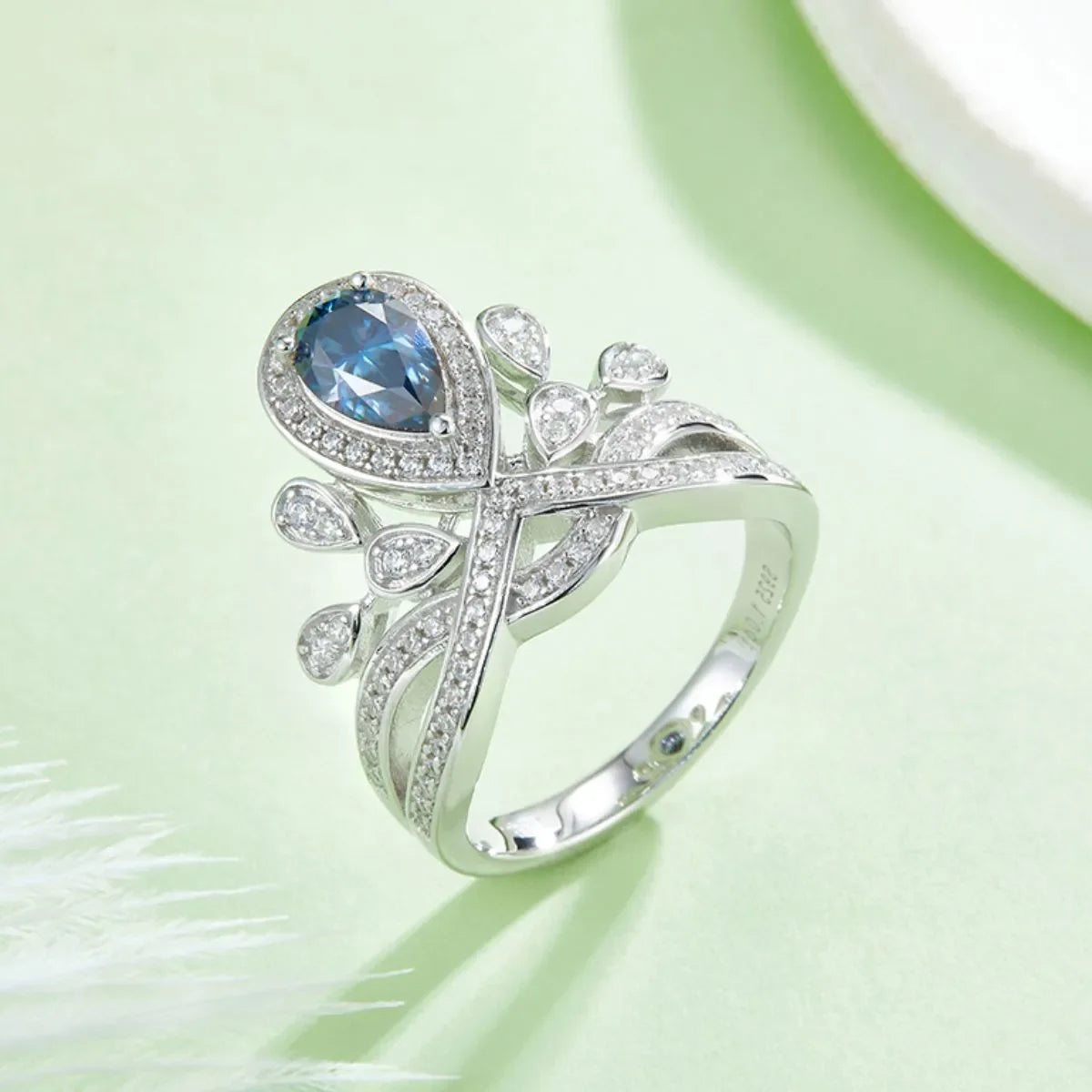 1 Carat Moissanite 925 Sterling Silver Ring - VAleG