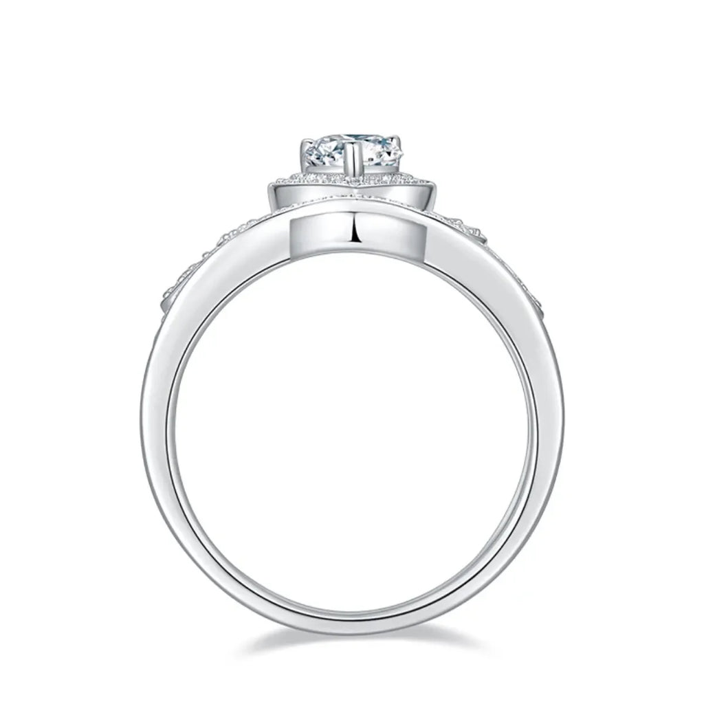 1 Carat Moissanite 925 Sterling Silver Ring - VAleG