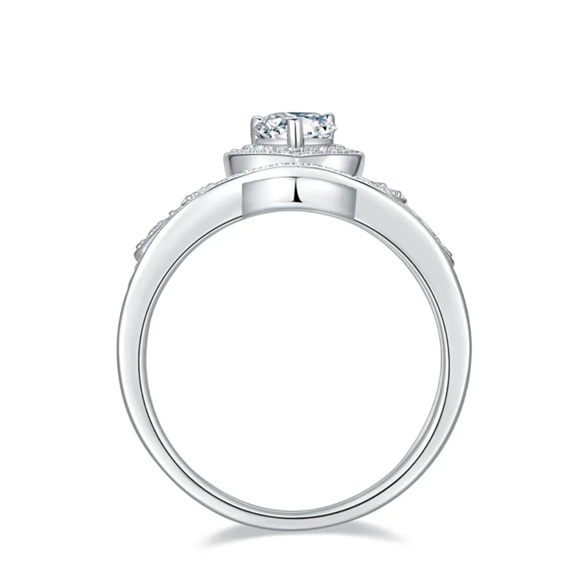 1 Carat Moissanite 925 Sterling Silver Ring - VAleG
