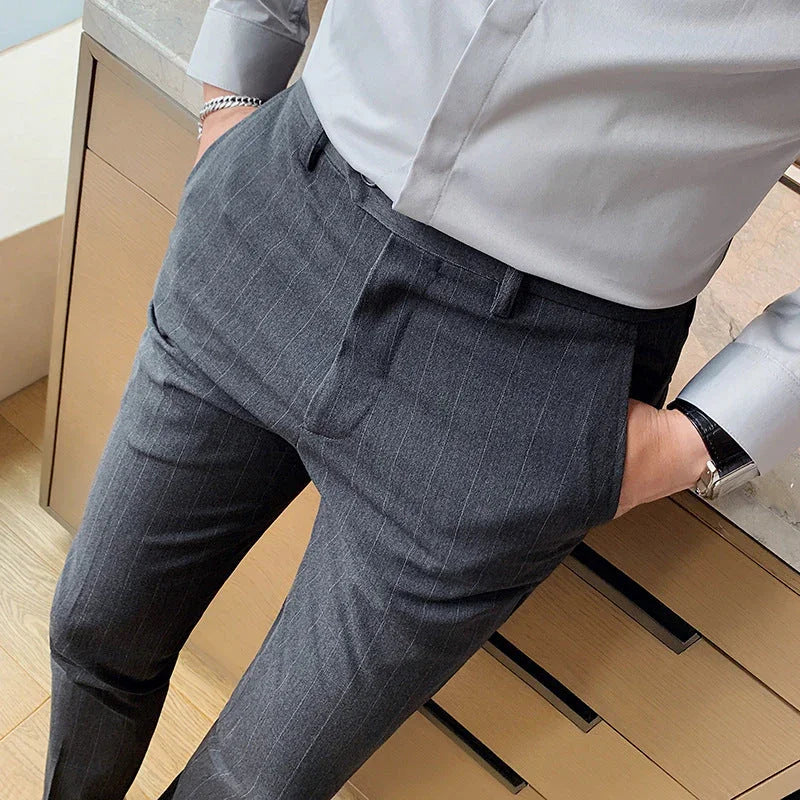 Thin Men's Slim Fit Suit Pants Fashion - VAleG
