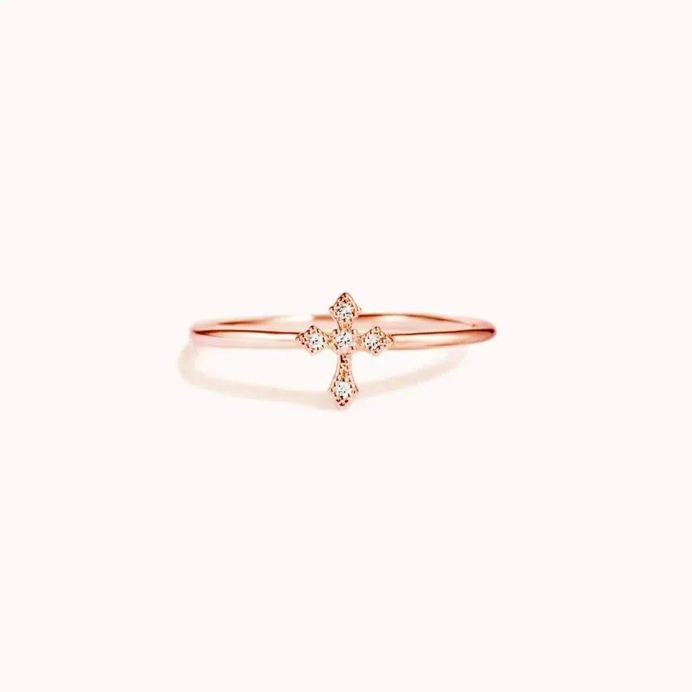 925 Sterling Silver Cross Ring - VAleG