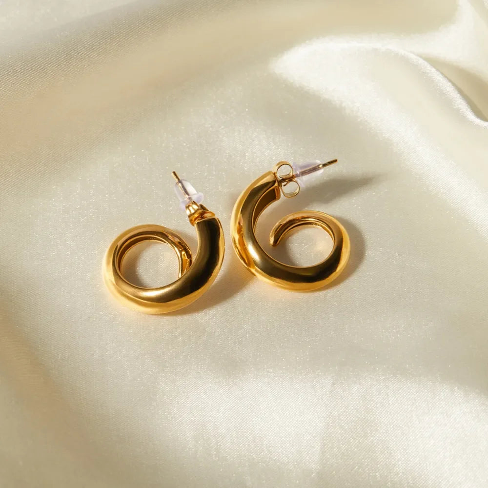 18K Gold-Plated Stainless Steel Earrings - VAleG