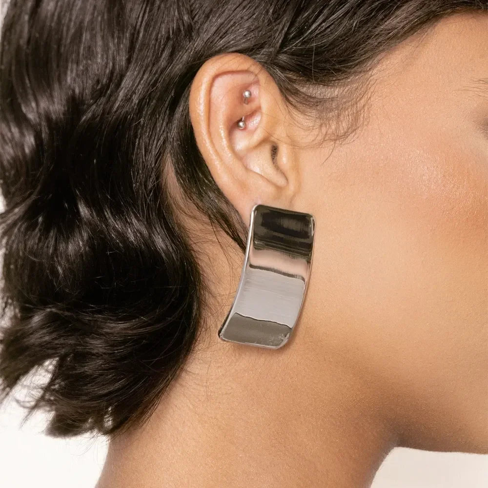 Stainless Steel Rectangle Earring - VAleG