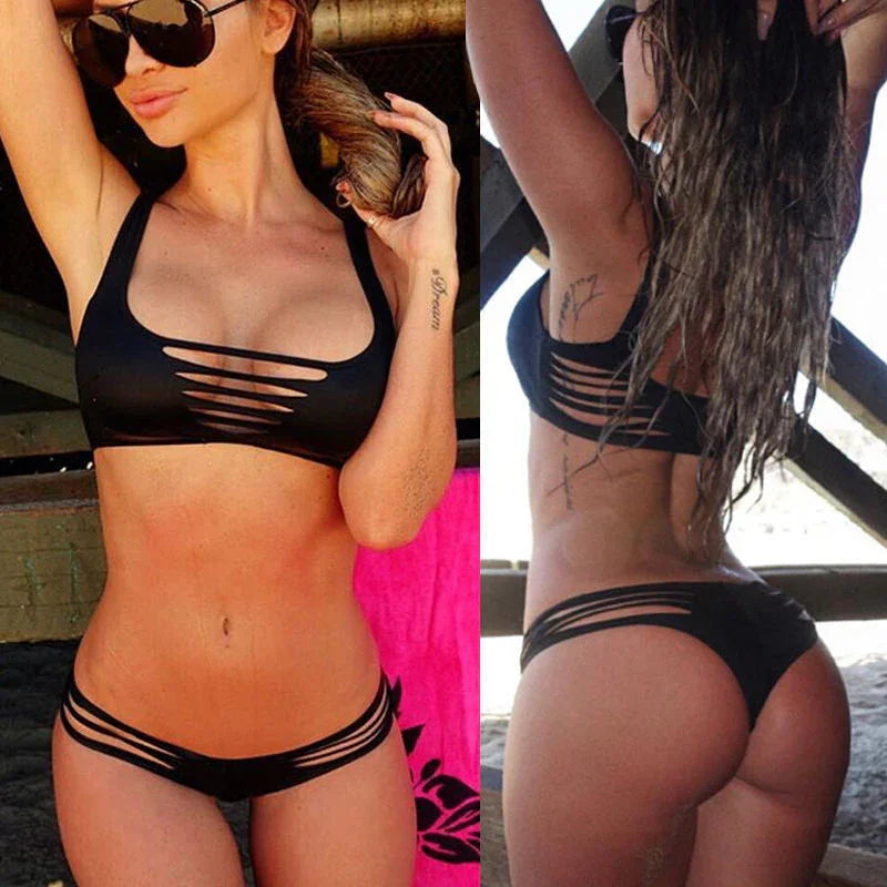 Swimsuit Beachwear Cut Split Bikini Swimsuit - VAleG