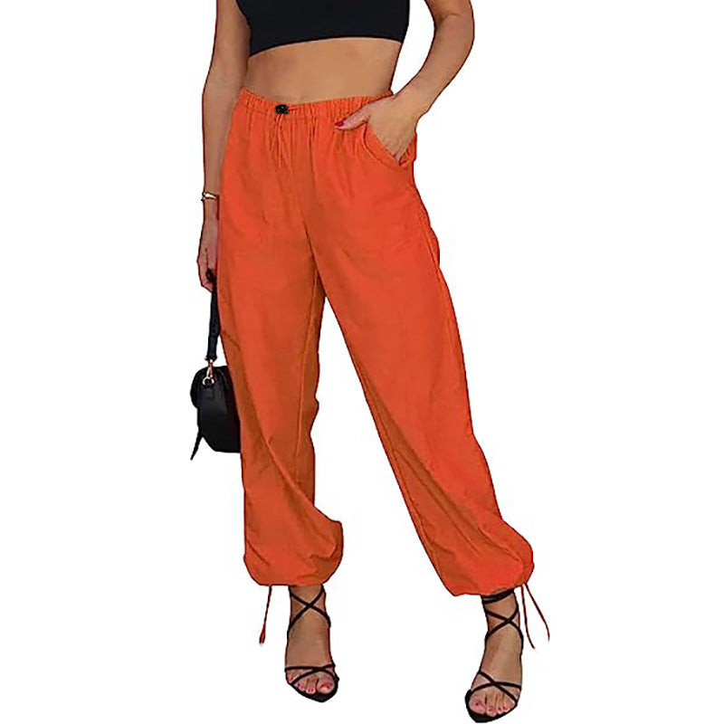 Pantaloni - Vita Elastica Tinta Unita Bloomers