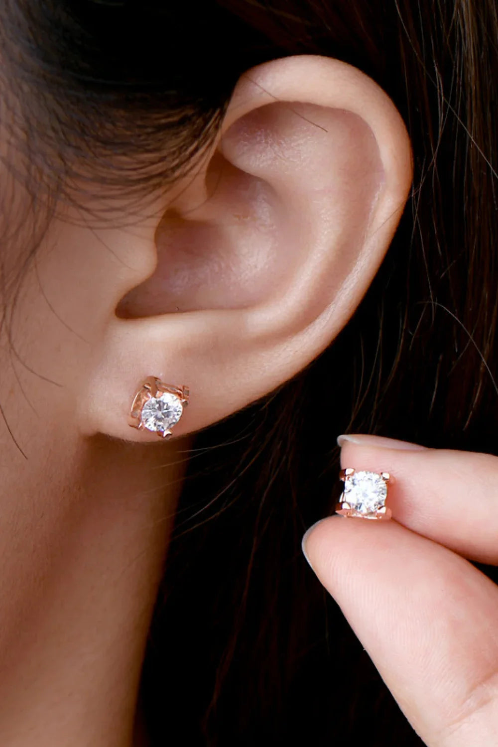 Moissanite 925 Sterling Silver Stud Earrings - VAleG