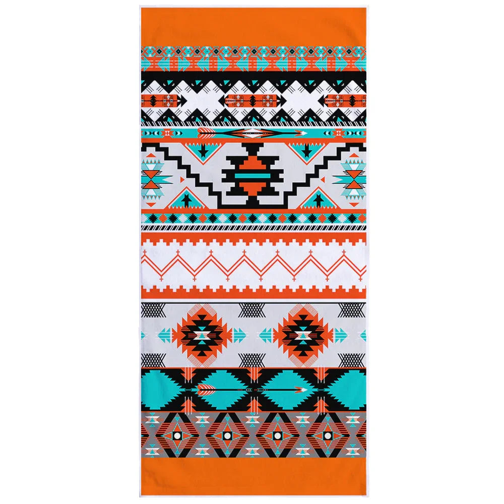 Microfiber Square Print Beach Towel - VAleG