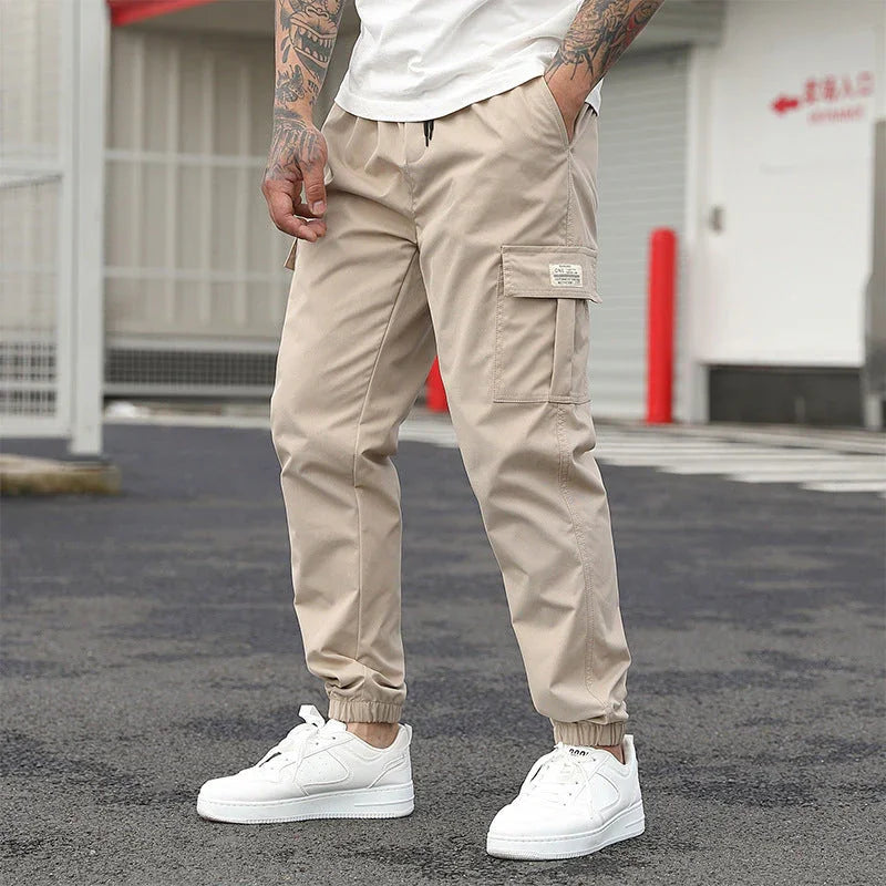 Men's Overalls Loose Casual Cropped Pants - VAleG