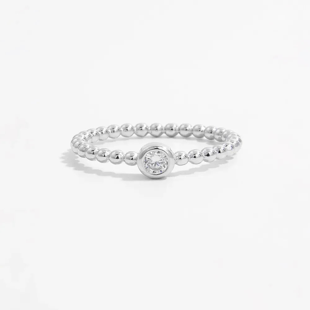 Zircon 925 Sterling Silver Bead Ring - VAleG