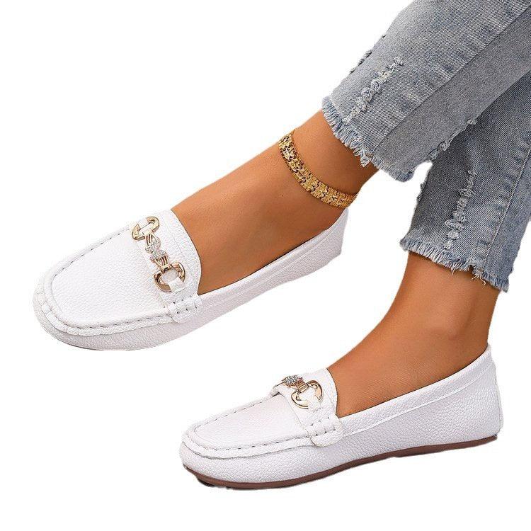 New Spring And Autumn Flat Bottom Slip-on Versatile Soft Bottom Comfortable Shallow Mouth Pumps - VAleG