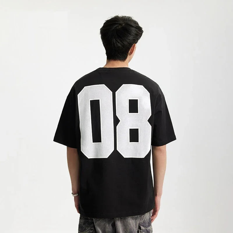 Foam Letter Printed T-shirt American Digital - VAleG