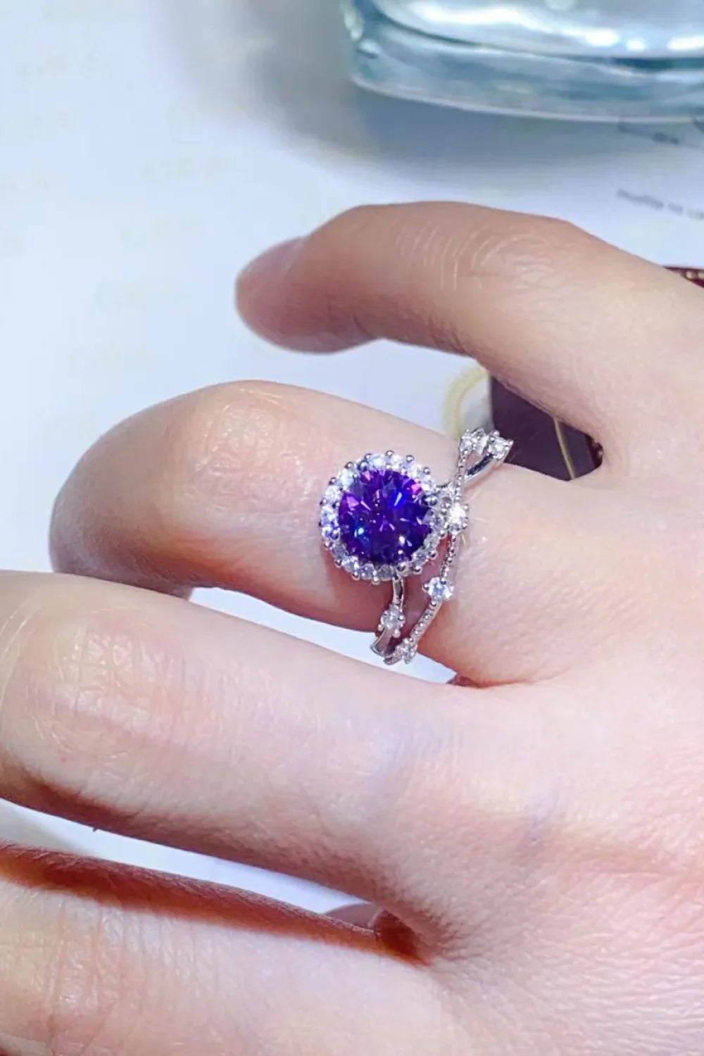 1 Carat Moissanite 925 Sterling Silver Ring - VAleG