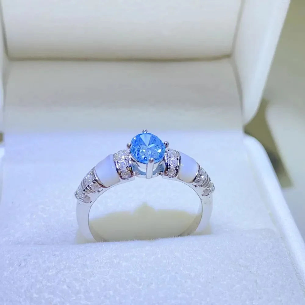 1 Carat Moissanite 925 Sterling Silver Ring - VAleG