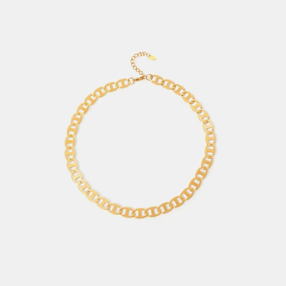18K Gold-Plated Stainless Steel Chain Necklace - VAleG