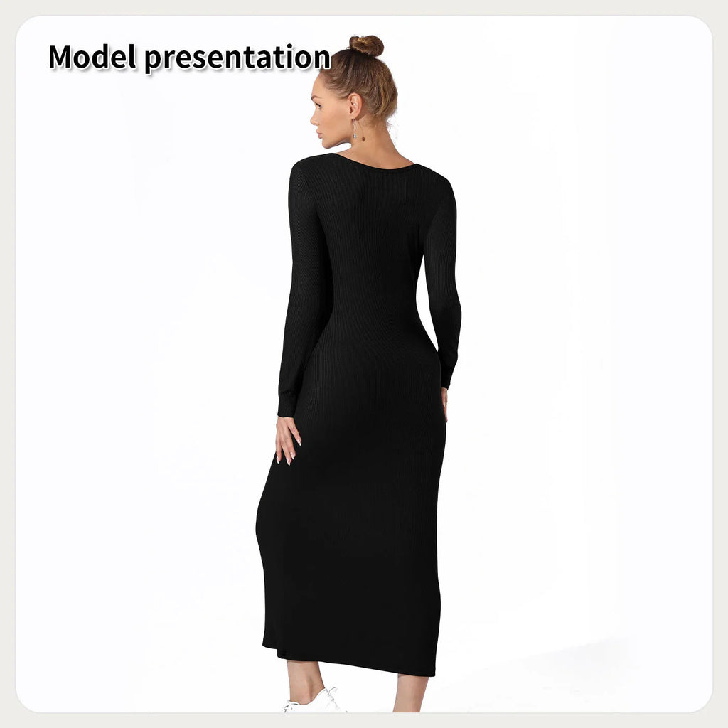 Women's Fashion Simple Solid Color Dress - VAleG