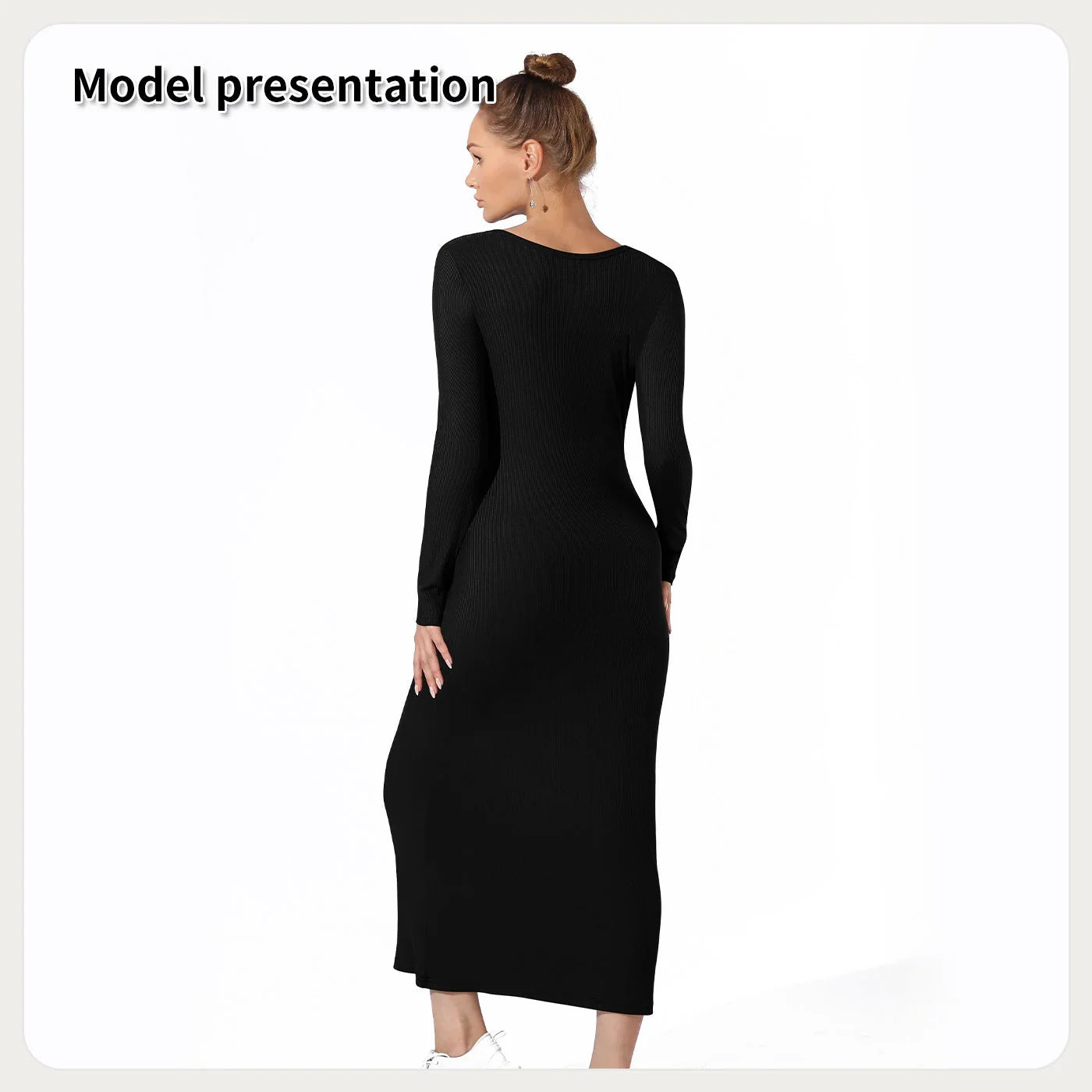 Women's Fashion Simple Solid Color Dress - VAleG