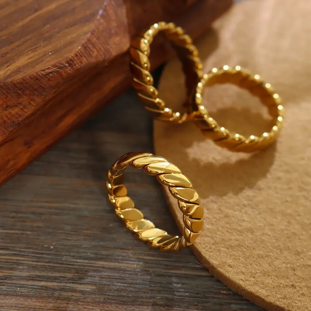 Titanium Steel Gold-Plated Ring - VAleG