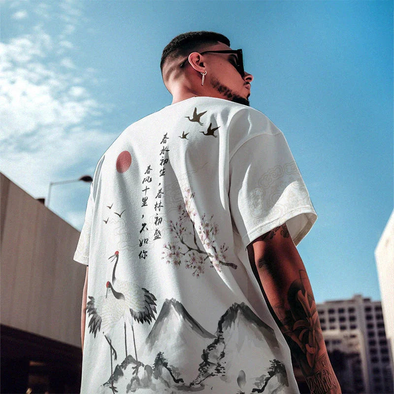 Sports T-shirt Men's Mesh Hip Hop Trend Short-sleeved Shirt - VAleG