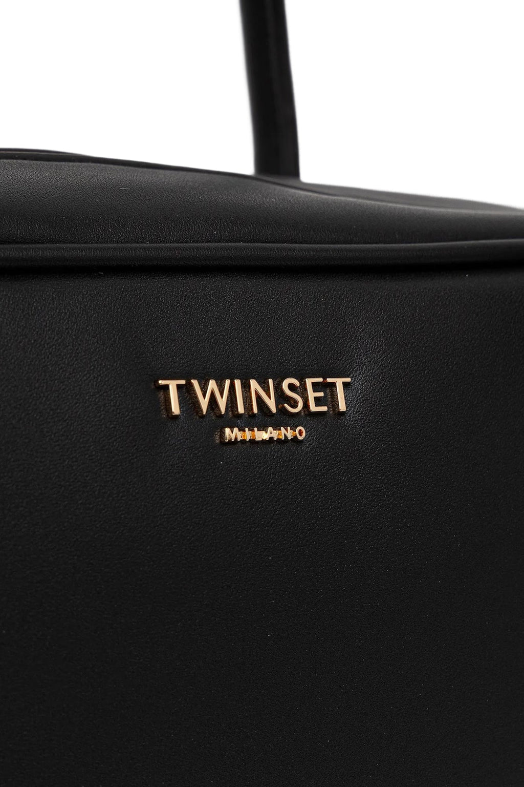 TWINSET Borsa Donna a Mano Nera Bauletto con Tracolla Removibile