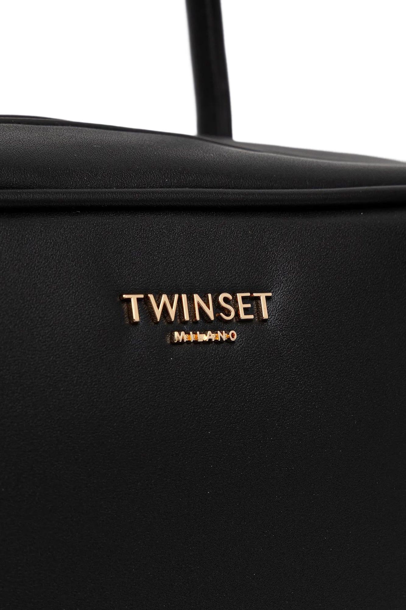 TWINSET Borsa Donna a Mano Nera Bauletto con Tracolla Removibile
