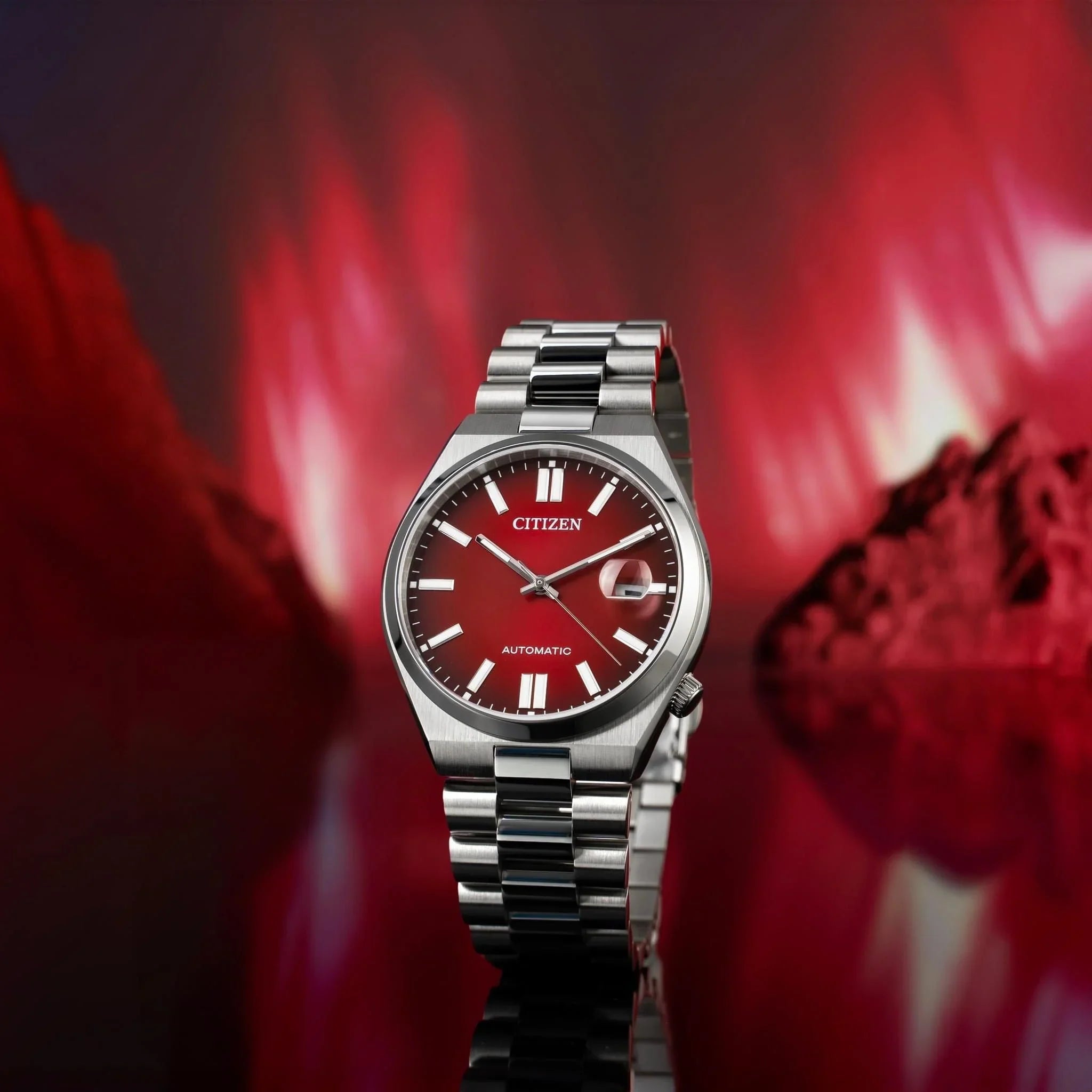Citizen TSUYOSA Automatic 8210 Red Gradient Dial – Orologio Meccanico Uomo Silver – Cod. NJ0150-56W